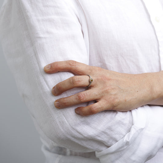 Ancient  イエローダイアモンドスクエアリング