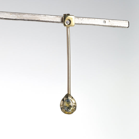 Drawing  バイカラーサファイアとダイアモンドの2wayピアス(片耳)